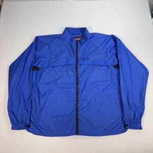 Marmot Vented Windbreaker Jacket Men's XL‎ Blue Full Zip Pockets Ripstop Outdoor